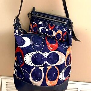 COACH bag with matching wristlet/wallet